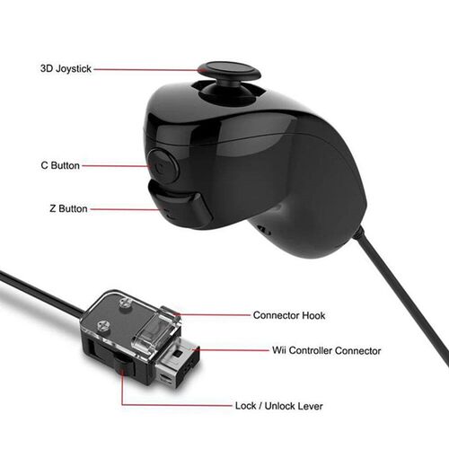 Game Controller Joystick  For Nintend Wii Left Hand Curved G