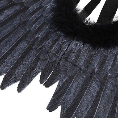 Angel Wings for Cosplay Black Set Costume Prop Non-woven