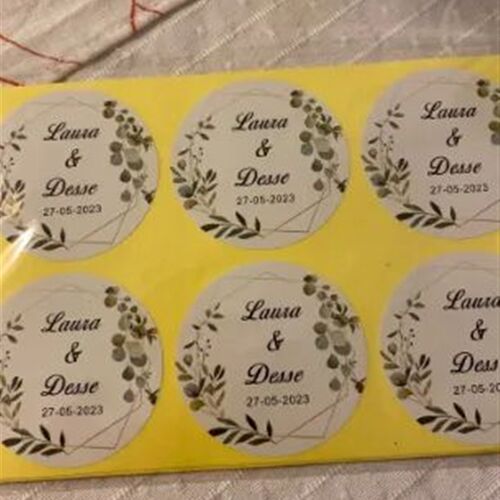 Personalized Round Label er Custom Company Name, Custom Name