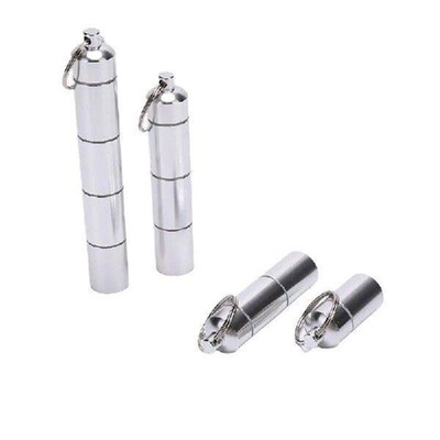 17mm Capsule Shape Aluminum Pill Case Delicate Seal