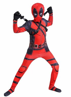 Boy Deadpool Costume Kids Cosplay Superhero Costumes Mask Su
