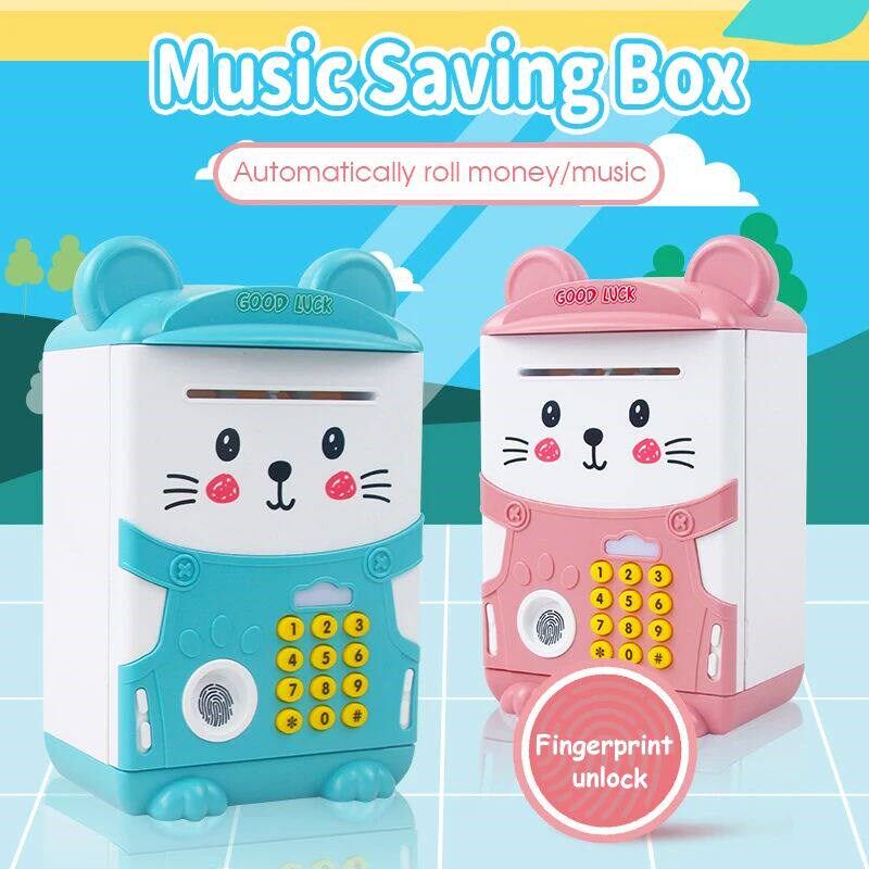 NEW Cartoon ATM Cash Saving Box Money Bank Toy For Kids - 实物图