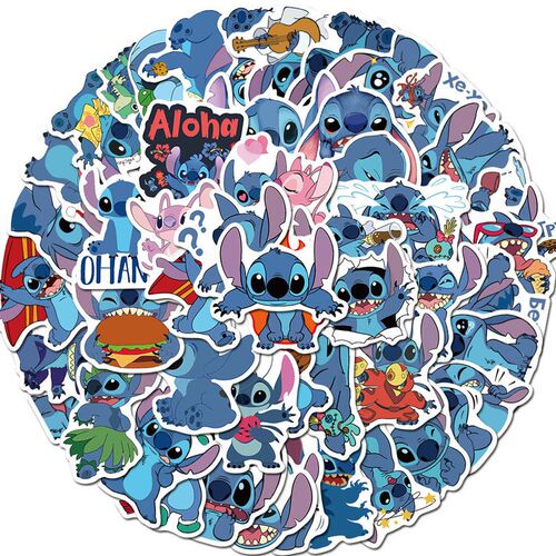 10/30/50pcs/Pack Cute Cartoon Stitch Stickers Waterproof Ska
