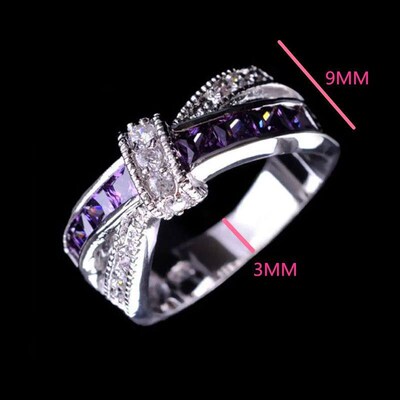 Silver Color Ring wedding Beautiful Pretty Fashion Wedding P