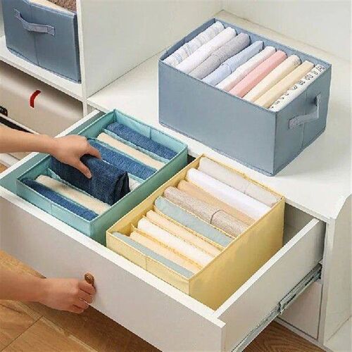 Pants storage box Space Saving Folding Separation Grids