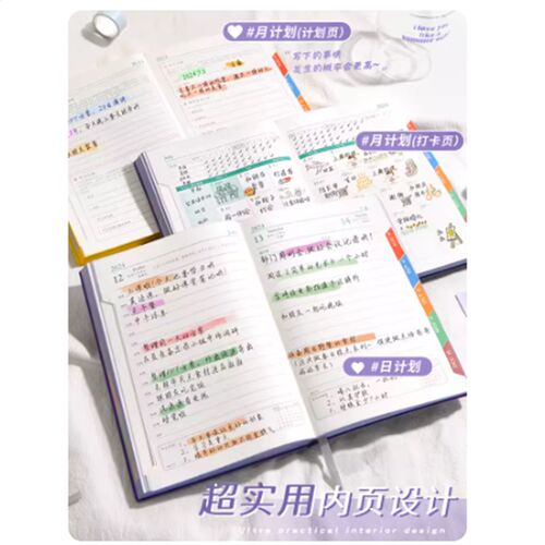 Non dated daily weekly monthly planner agenda notebook diary