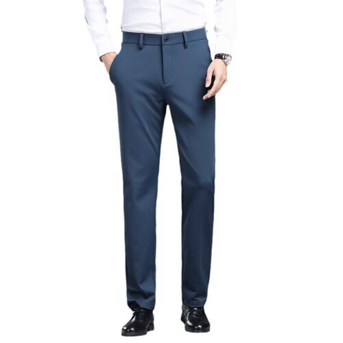 High-grade Straight Ice Silk Pants Mens Fashion Business Me