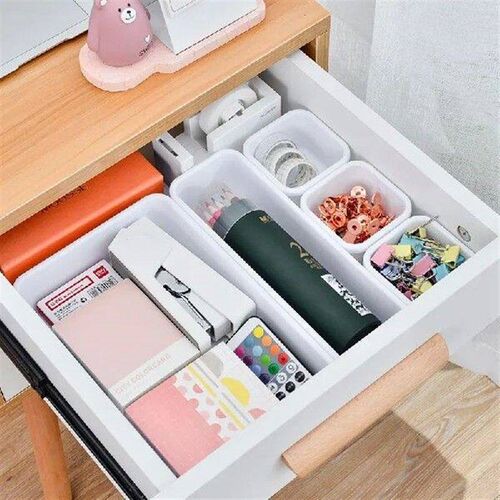 8pcs/set Adjustable Drawer Organizer Box Trays Make Up