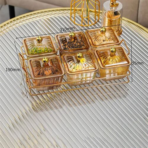 Divided Serving Platter Dried Fruit Plate Food Storage Box C