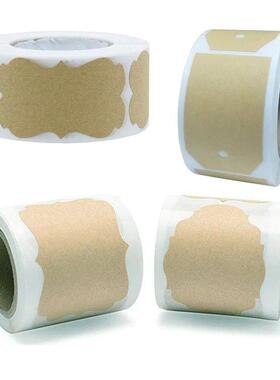 250pcs/roll+Blank+Kraft+Paper+Label+DIY+Handmade+Baking+Seal