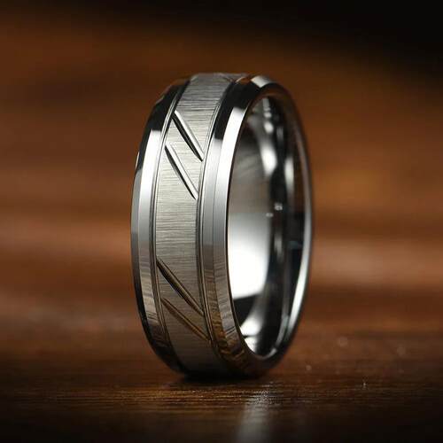 Classic Wave Pattern Couple Rings For Men Women High