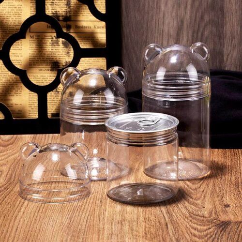 Cartoon Bear Storage Bottle, Candy and Snack Food Jar, Acryl