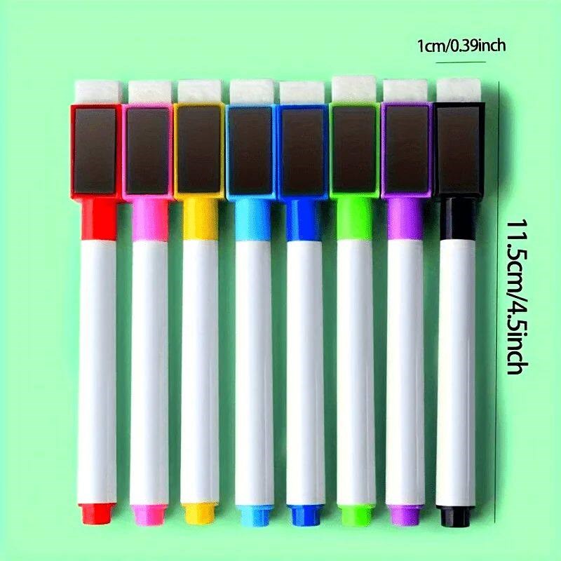8 Colors Dry Erase Pen with Magnetic Markers for Office Whit图片