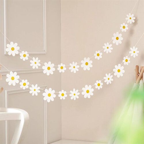 2PCS Gradual Daisy Flowers Pull Flowers Birthday Party Scene