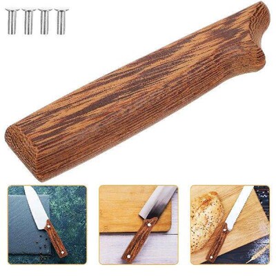 2 Pcs Handles Kitchen Knife Wood for Cutter Nonporous