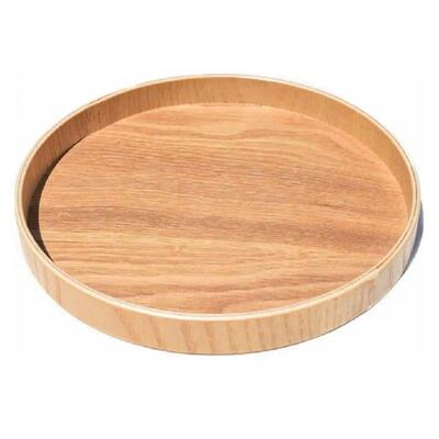 Handmade+Wood+Round+Serving+Tray+Tea+Food+Fruit+Large