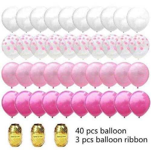 4pcs/Lot Birthday Balloons 12inch Latex Balloons Pink Blue