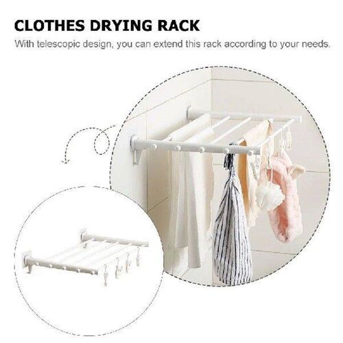 Telescopic Drying Rack Towel Hanger Coat Household Wall