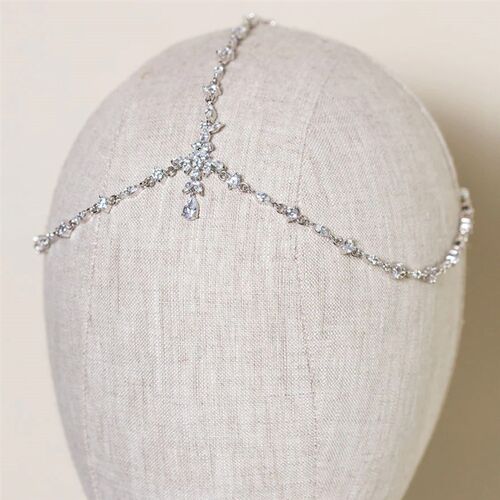 Stonefans Boho Bridal Wedding Head Chain Exquisite Cubic Zir