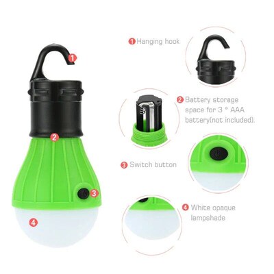 Portable Camping Equipment Outdoor Hanging 3 LED Camping Lan