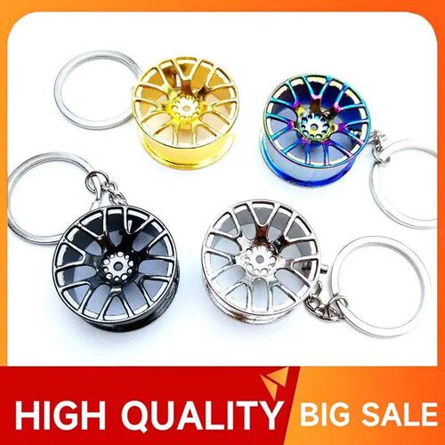 Metal Keychain Car Wheel Key Chain Auto Key Ring Pendant Car