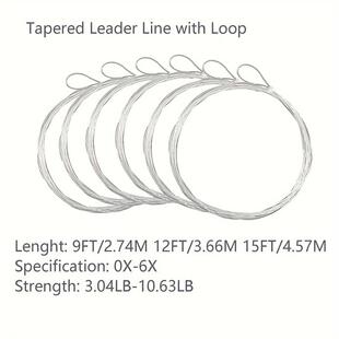 Aventik 9ft 12ft 15ft PreTied Loop Clear Tapered Fly Fishing