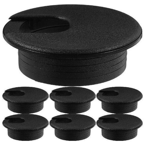 20 Pcs Black 50mm Cable Hole Grommets Desk Wire Organizer