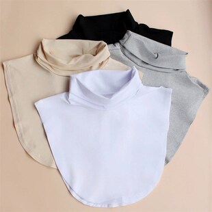 High-neck false collar. Stand-up collar. Foldable. Comfortab