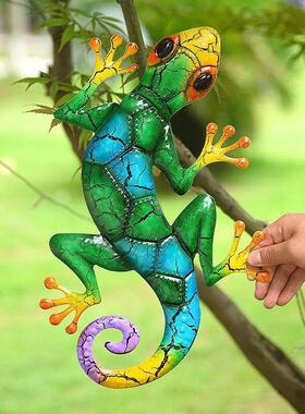 Metal+Gecko+Yard+Garden+Decoration+for+Outdoor+Statues+Home-