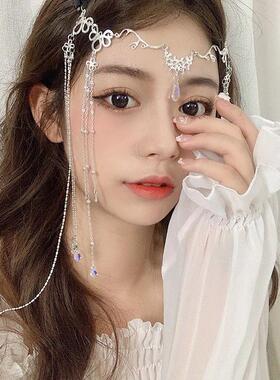 Retro+Handmade+Drop+Tassel+Hairpin+Women+Face+Curtains+Front