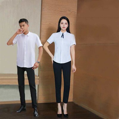 Summer short-sleeved shirt mens non-ironing business profes