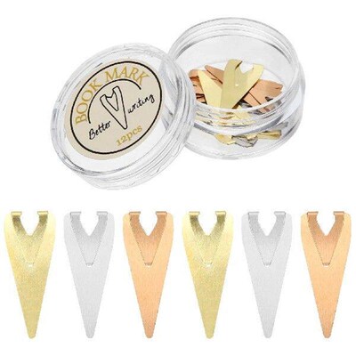 12 Pcs Metal Bookmark Colleague Bookmarks Women Brass