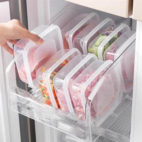 Food-grade freezer meat freshness box with lid, airtight fre