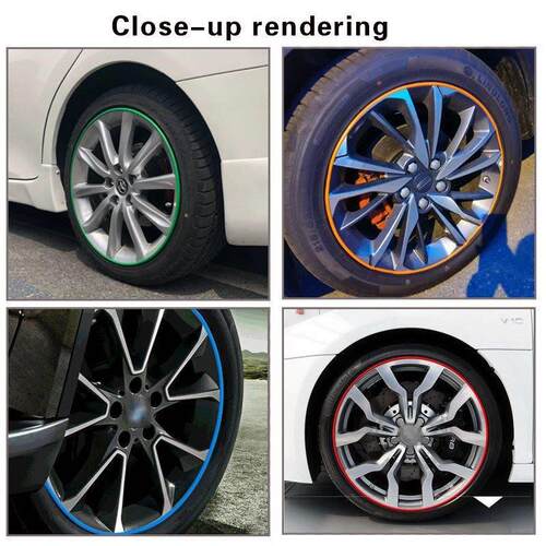 8M Roll Rim blades Car Vehicle Color Wheel Rims Protectors