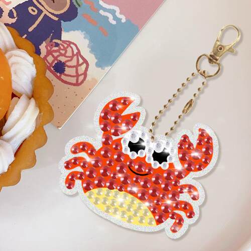 5d Bright Diamond DIY Handmade Dot Diamond Drawing Keychain
