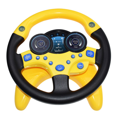 Eletric Simulation Steering Wheel Toy with Light Sound Baby