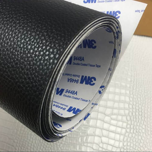 Self Adhesion Litchi Faux Synthetic Leather Patches Big Size