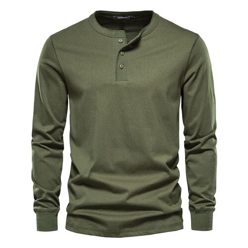 Mens Autumn Casual Euro Size Round Neck Long Sleeve Tshirt S