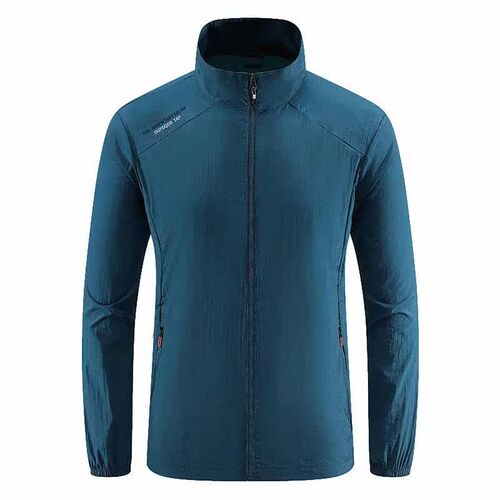 Mens summer stand collar sun protection clothing light brea