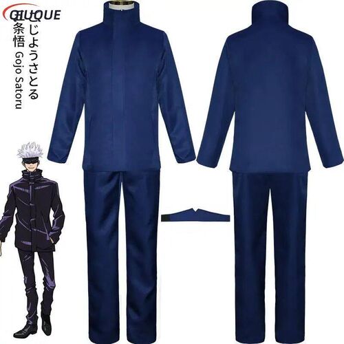 110-3XL Black / Blue Gojo Satoru Cosplay Costume Eye Patch W