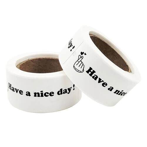 120Pcs/Roll Have a Nice Day Hand Heart ers 1*3inch 3 Designs