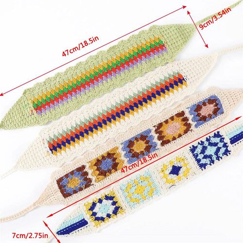 Bohemian Crochet Turban Hair Bands Vintage Fashion Hair Scar