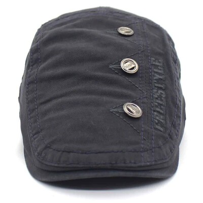 Spring Summer Letter Embroidery Newsboy Caps Men Cotton Flat