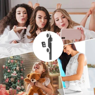 6 In 1 Selfie Stick Tripod With 2 Lights 67Inch Height Wirel