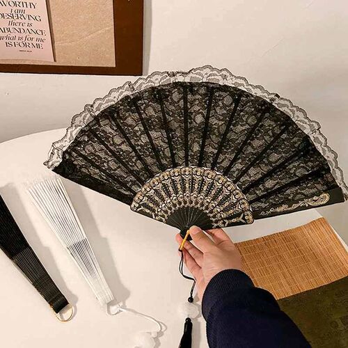1pcs Hand Fan Custom Fan Folding Fan Lace Fan Chinese Han