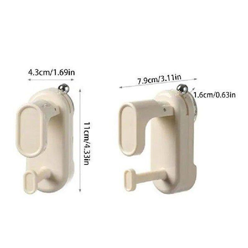 Coat Towel Hooks Wall Mounted Hanger For Washbasin No Punch - 实物图