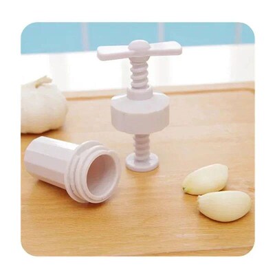 Plastic Garlic Presses Screw Squeeze Peeler Garlic Crusher W