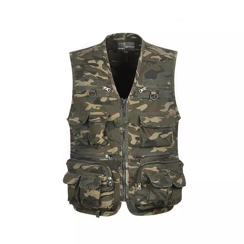 Mens 4 Wear Vest Military Camouflage Functional Fishing Hor