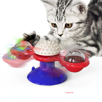 Cat Toy Windmill Rotary Wheel Cat Brushing Cat Toy