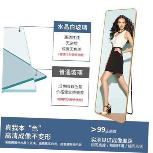 metal frame rack full-body mirror wall mirrow Bedroom mirror